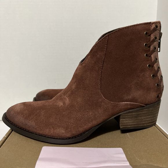 JOURNEE SIGNATURE Womens Brown Ankle Stitch Detail Arika Leather Booties 9 - Picture 7 of 11